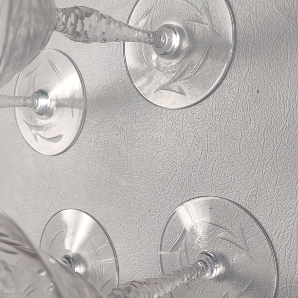 4pc Fostoria Nairn Champagne Sherbet Clear Crystal Stem Crystal wine glasses - Picture 7 of 14